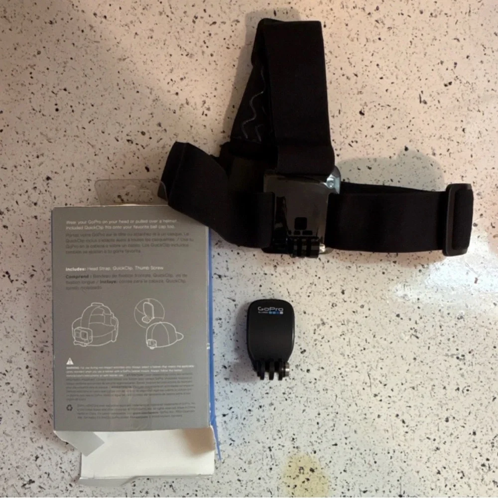 GoPro Black Head Strap + QuickClip Mount